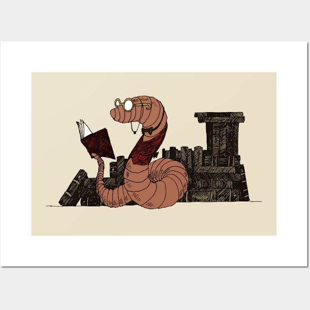 Book Worm Wall Art by djrbennett